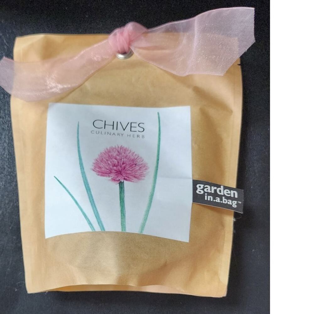 Garden in a bag "Chives " Gardening kit for easy windowsill growing